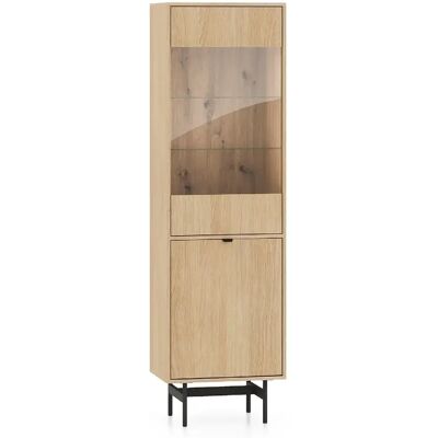 SELSEY - Vitrine 1 porte HEGGERS – 54 cm – Chêne mavelie - Publicité SELSEY - Vitrine 1 porte HEGGERS – 54 cm – Chêne mavelie - Publicité