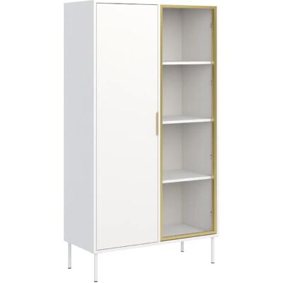 SELSEY - Vitrine 2 portes avec façade en verre VENA – 90 cm – Blanc - Publicité SELSEY - Vitrine 2 portes avec façade en verre VENA – 90 cm – Blanc - Publicité