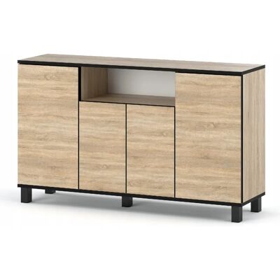 Stiv-Meubles Grande commode loft 140cm - Chêne Sonoma - Meuble de salon spacieux et moderne- TV - Publicité Stiv-Meubles Grande commode loft 140cm - Chêne Sonoma - Meuble de salon spacieux et moderne- TV - Publicité