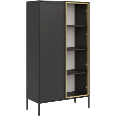 SELSEY - Vitrine 2 portes avec façade en verre VELVETO – 90 cm – Noir - Publicité SELSEY - Vitrine 2 portes avec façade en verre VELVETO – 90 cm – Noir - Publicité