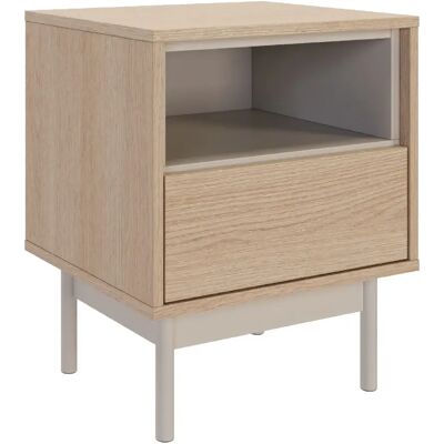 SELSEY - Table de chevet LAYEN - 45 cm - Grege - Publicité SELSEY - Table de chevet LAYEN - 45 cm - Grege - Publicité