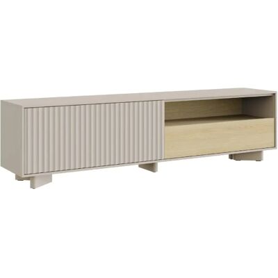 SELSEY - Meuble TV DISTRIA - 175 cm - gris cachemire / effet chêne - Publicité SELSEY - Meuble TV DISTRIA - 175 cm - gris cachemire / effet chêne - Publicité