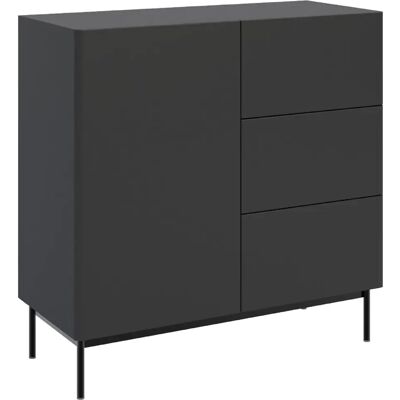 SELSEY - Buffet Olio – 100 cm – Noir - Publicité SELSEY - Buffet Olio – 100 cm – Noir - Publicité