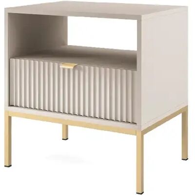 3XELIVING Table de chevet : 1 tiroir, Cachemire, or, 54 x 56 x 39 cm, poignées dorées - Publicité 3XELIVING Table de chevet : 1 tiroir, Cachemire, or, 54 x 56 x 39 cm, poignées dorées - Publicité