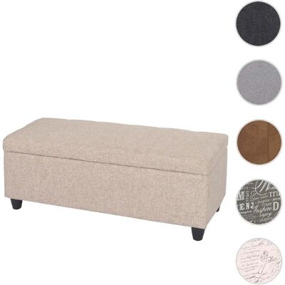 Banquette de rangement Kriens de MENDLER - Siège en tissu beige - 200kg Max - Publicité Banquette de rangement Kriens de MENDLER - Siège en tissu beige - 200kg Max - Publicité
