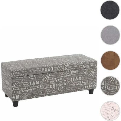Mendler Banc coffre de rangement - Gris - Publicité Mendler Banc coffre de rangement - Gris - Publicité