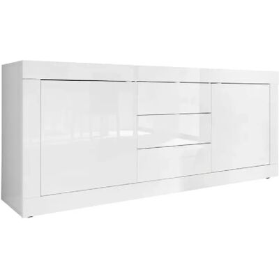 But Buffet 2 portes 3 tiroirs BRIGHT blanc laqué - Publicité But Buffet 2 portes 3 tiroirs BRIGHT blanc laqué - Publicité