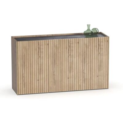 Pegane - Buffet - Golden Oak - 140x40x80 cm - Buffet - Publicité Pegane - Buffet - Golden Oak - 140x40x80 cm - Buffet - Publicité