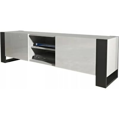 Tendance Dusine Meuble TV LOVY - Blanc Mat - Publicité Tendance Dusine Meuble TV LOVY - Blanc Mat - Publicité