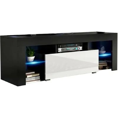 Tendance DUSINE Meuble TV Spider 130 cm avec LED Bleu - Publicité Tendance DUSINE Meuble TV Spider 130 cm avec LED Bleu - Publicité