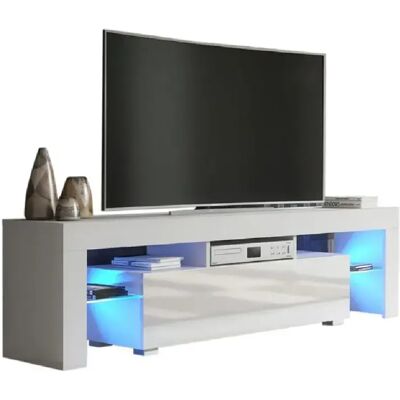Tendance DUSINE Meuble TV SPIDER - Blanc MAT - Publicité Tendance DUSINE Meuble TV SPIDER - Blanc MAT - Publicité