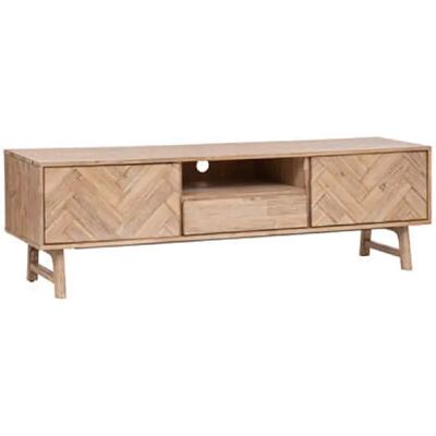 Pegane - Acacia beige - 180x45x55 cm - Meuble TV - Publicité Pegane - Acacia beige - 180x45x55 cm - Meuble TV - Publicité