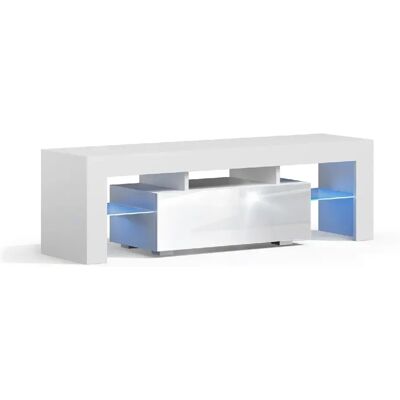 Tendance DUSINE Meuble TV SPIDER - Blanc MAT 130 cm - Publicité Tendance DUSINE Meuble TV SPIDER - Blanc MAT 130 cm - Publicité