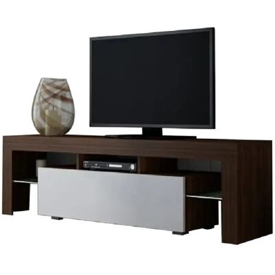 Tendance Dusine Meuble TV SPIDER - LED - Noyer mat - Publicité Tendance Dusine Meuble TV SPIDER - LED - Noyer mat - Publicité