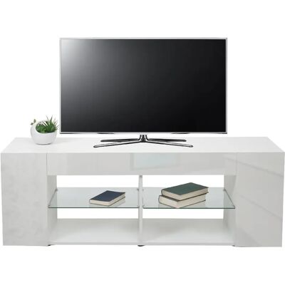 Mendler Meuble TV HWC-L36 - Blanc - Publicité Mendler Meuble TV HWC-L36 - Blanc - Publicité