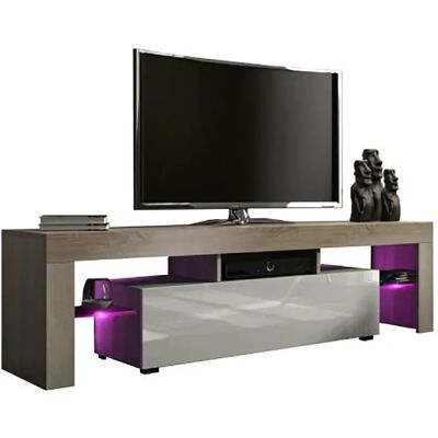 Tendance DUSINE Meuble TV SPIDER LED Chêne - Publicité Tendance DUSINE Meuble TV SPIDER LED Chêne - Publicité