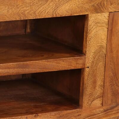 Helloshop26 Meuble TV bois - Marron - Publicité Helloshop26 Meuble TV bois - Marron - Publicité