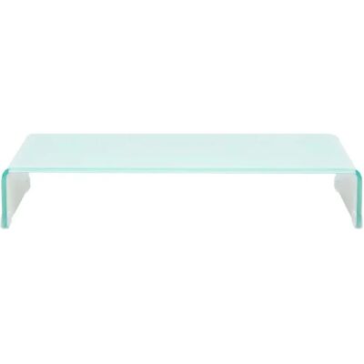 HelloShop26 - 70cm Glass White TV Stand - TV Stand - Publicité HelloShop26 - 70cm Glass White TV Stand - TV Stand - Publicité