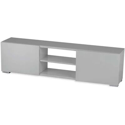 Habitat et Jardin Frida Meuble TV en MDF laqué gris - 2 niches 2 portes - Publicité Habitat et Jardin Frida Meuble TV en MDF laqué gris - 2 niches 2 portes - Publicité