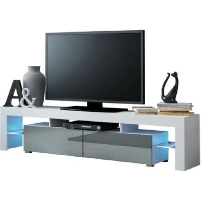 Tendance DUSINE Meuble TV - Blanc Mat - Publicité Tendance DUSINE Meuble TV - Blanc Mat - Publicité