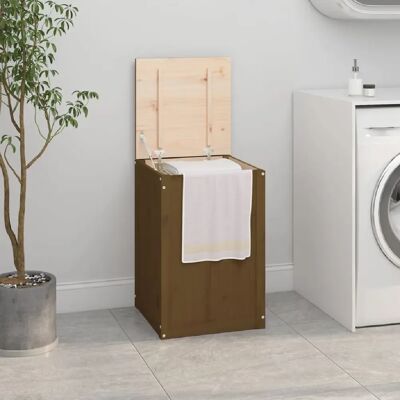vidaXL Coffre à linge en pin - Boîte de rangement rustique 44x44x66 cm - Publicité vidaXL Coffre à linge en pin - Boîte de rangement rustique 44x44x66 cm - Publicité