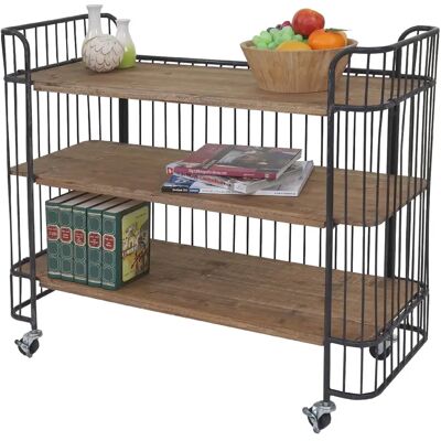 Mendler - HWC-A43 - 36x98x84 cm - Métal Bois - Chariot - Publicité Mendler - HWC-A43 - 36x98x84 cm - Métal Bois - Chariot - Publicité