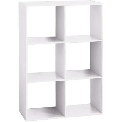 Étagère Blanche Atmosphera 6 Cases - Rangement & Décor - Publicité Étagère Blanche Atmosphera 6 Cases - Rangement & Décor - Publicité
