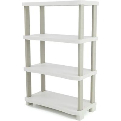 Pegane Étagère de rangement 4 niveaux - Beige - Publicité Pegane Étagère de rangement 4 niveaux - Beige - Publicité