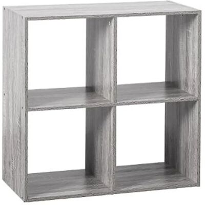 Pegane Étagère cube 4 cases - Chêne gris - Publicité Pegane Étagère cube 4 cases - Chêne gris - Publicité