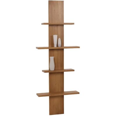 Mendler - HWC-M72 - Teak - 51x56x15cm - Étagère murale - Publicité Mendler - HWC-M72 - Teak - 51x56x15cm - Étagère murale - Publicité