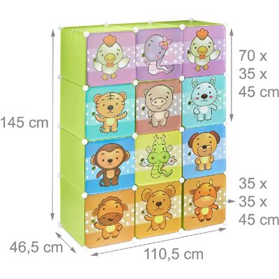 HELLOSHOP26 - Armario Modular Infantil - Vert - Modular - Storage Cabinet - Publicité HELLOSHOP26 - Armario Modular Infantil - Vert - Modular - Storage Cabinet - Publicité