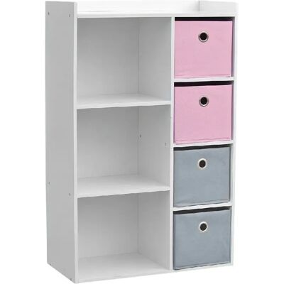 URBAN LIVING Meuble de rangement enfant Rose - Publicité URBAN LIVING Meuble de rangement enfant Rose - Publicité