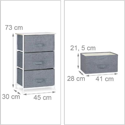 Helloshop26 - Estantería con cajones de tela 73 cm gris - 73 cm - gris - Étagère - Publicité Helloshop26 - Estantería con cajones de tela 73 cm gris - 73 cm - gris - Étagère - Publicité