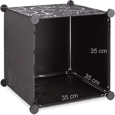 Helloshop26 Étagère cubes 11 casiers - Noir - Publicité Helloshop26 Étagère cubes 11 casiers - Noir - Publicité