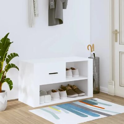 VIDAXL Armoire à Chaussures Blanc - VIDAXL - Publicité VIDAXL Armoire à Chaussures Blanc - VIDAXL - Publicité