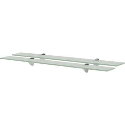 vidaXL Étagères flottantes 2 unités verre 80x10 cm - Floating shelves - Publicité vidaXL Étagères flottantes 2 unités verre 80x10 cm - Floating shelves - Publicité