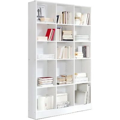 Pegane - Etagère - 15 étagères - Blanc - Bibliothèque - Publicité Pegane - Etagère - 15 étagères - Blanc - Bibliothèque - Publicité