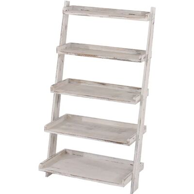 Mendler étagère colonne shabby chic - Blanc - Publicité Mendler étagère colonne shabby chic - Blanc - Publicité