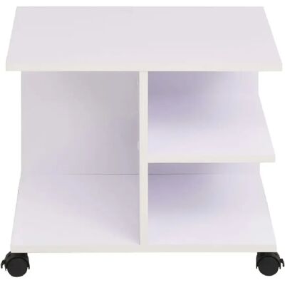 HELLOSHOP26 Étagère Mobile Blanche 50x35x42cm - Étagère - Publicité HELLOSHOP26 Étagère Mobile Blanche 50x35x42cm - Étagère - Publicité