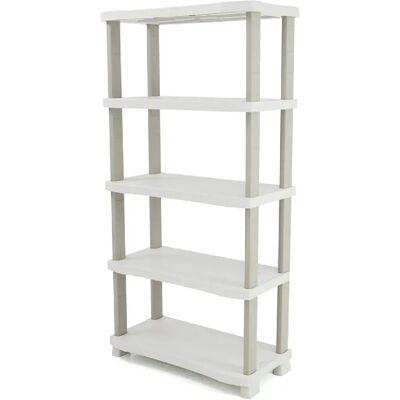 Pegane Étagère de rangement 5 niveaux - Beige - Publicité Pegane Étagère de rangement 5 niveaux - Beige - Publicité