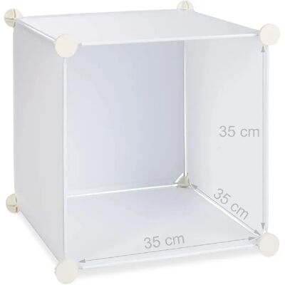 Helloshop26 Étagère cube 14 cases - Blanc - Publicité Helloshop26 Étagère cube 14 cases - Blanc - Publicité