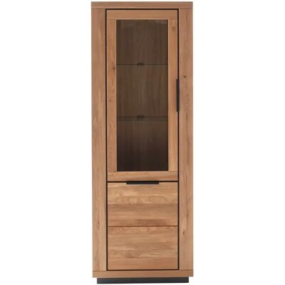 Pegane Vitrine 1 porte coloris chêne massif huilé - Longueur 72 x Hauteur 200 x Profondeur 40 cm - Publicité Pegane Vitrine 1 porte coloris chêne massif huilé - Longueur 72 x Hauteur 200 x Profondeur 40 cm - Publicité