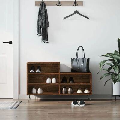 vidaXL Armoire à chaussures 831395 - Chêne marron - Publicité vidaXL Armoire à chaussures 831395 - Chêne marron - Publicité