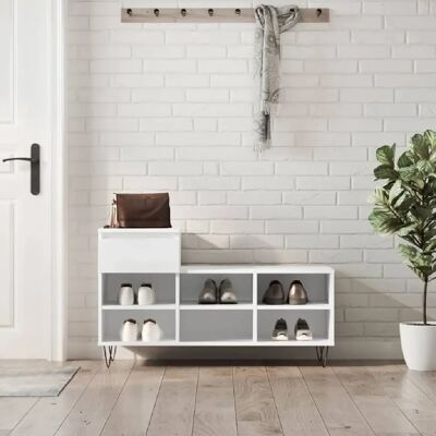 vidaXL Armoire à chaussures 831364 - Blanc - Publicité vidaXL Armoire à chaussures 831364 - Blanc - Publicité