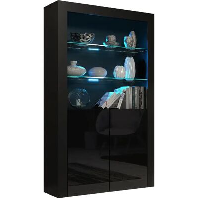 Tendance Dusine Vitrine JIVE 90 cm - Noir laqué - Publicité Tendance Dusine Vitrine JIVE 90 cm - Noir laqué - Publicité