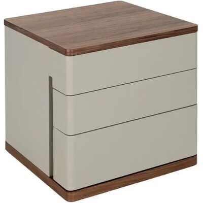 Angel Cerda Table de chevet en bois gris et noyer - Publicité Angel Cerda Table de chevet en bois gris et noyer - Publicité