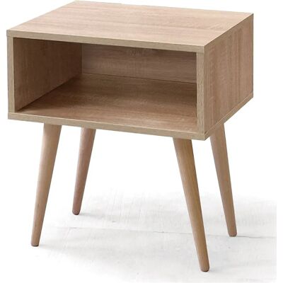 Pegane Table de nuit avec tiroir - Noir - Publicité Pegane Table de nuit avec tiroir - Noir - Publicité