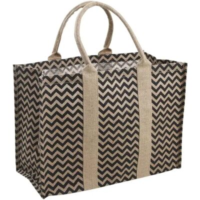 Aubry gaspard Sac de rangement jute - noir - Publicité Aubry gaspard Sac de rangement jute - noir - Publicité