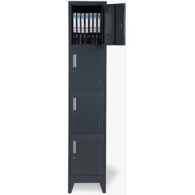 Armoire métallique Office24 avec 4 compartiments - Mobilier de bureau - Publicité Armoire métallique Office24 avec 4 compartiments - Mobilier de bureau - Publicité