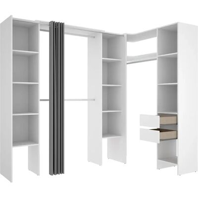 Pegane Armoire dressing - Blanc - Publicité Pegane Armoire dressing - Blanc - Publicité